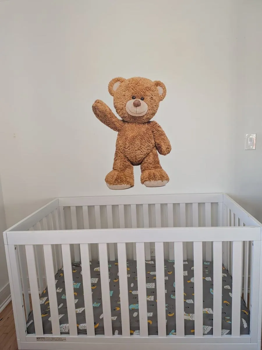 Nursery teddy bear wall mural print